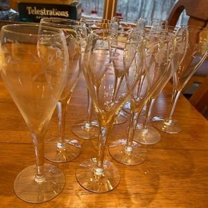 Princess House champagne tulip flutes (9)